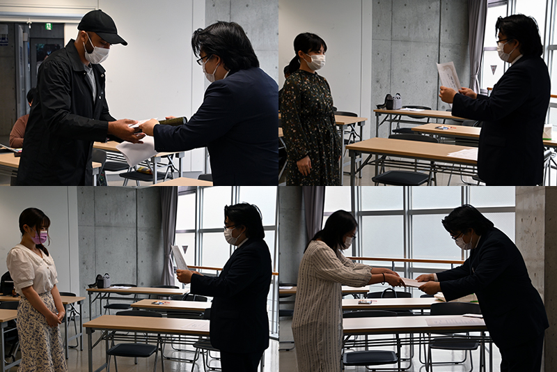 最優秀賞(1名)と優秀賞(3名)の作品が表彰されました。