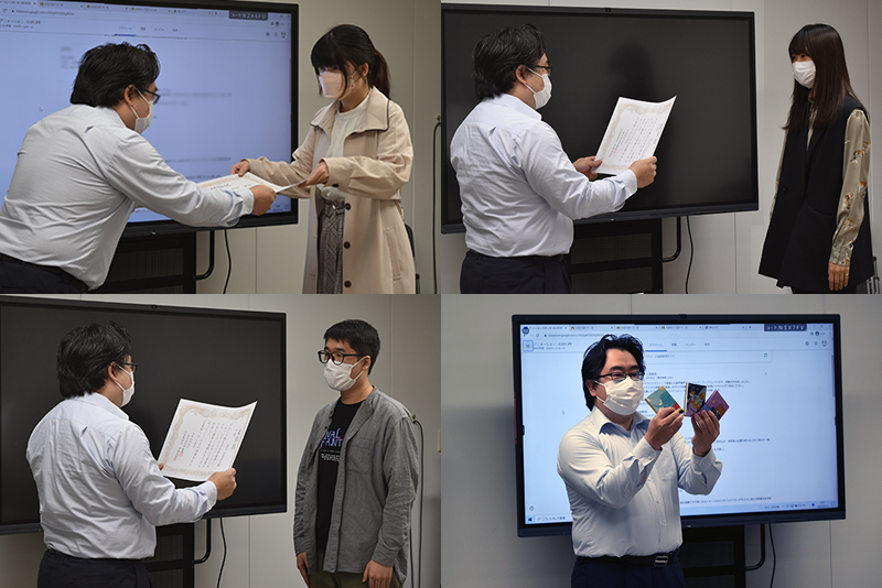 入選作品を手掛けた3名が表彰されました