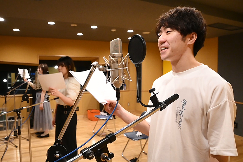 声優科からは3名がキャスティング。群馬弁のセリフに苦戦しながらも、みんなそれぞれの役を演じ切りました!