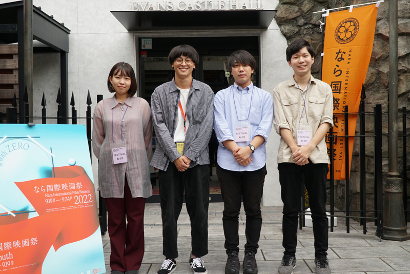 本作のスタッフ(映画制作科2021年度生)が奈良に駆けつけました