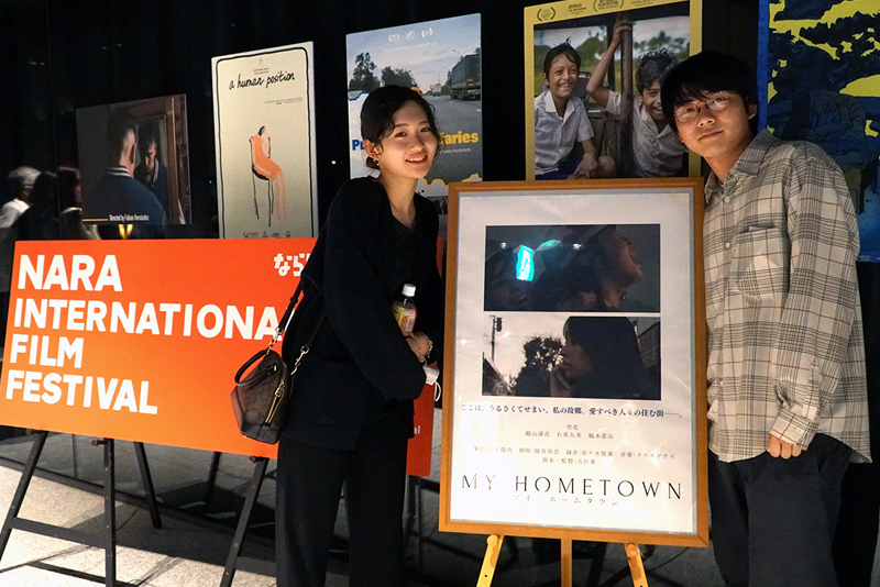 本作の撮影技師・西尾聡真さん(2021年度)も上映会場にかけつけました