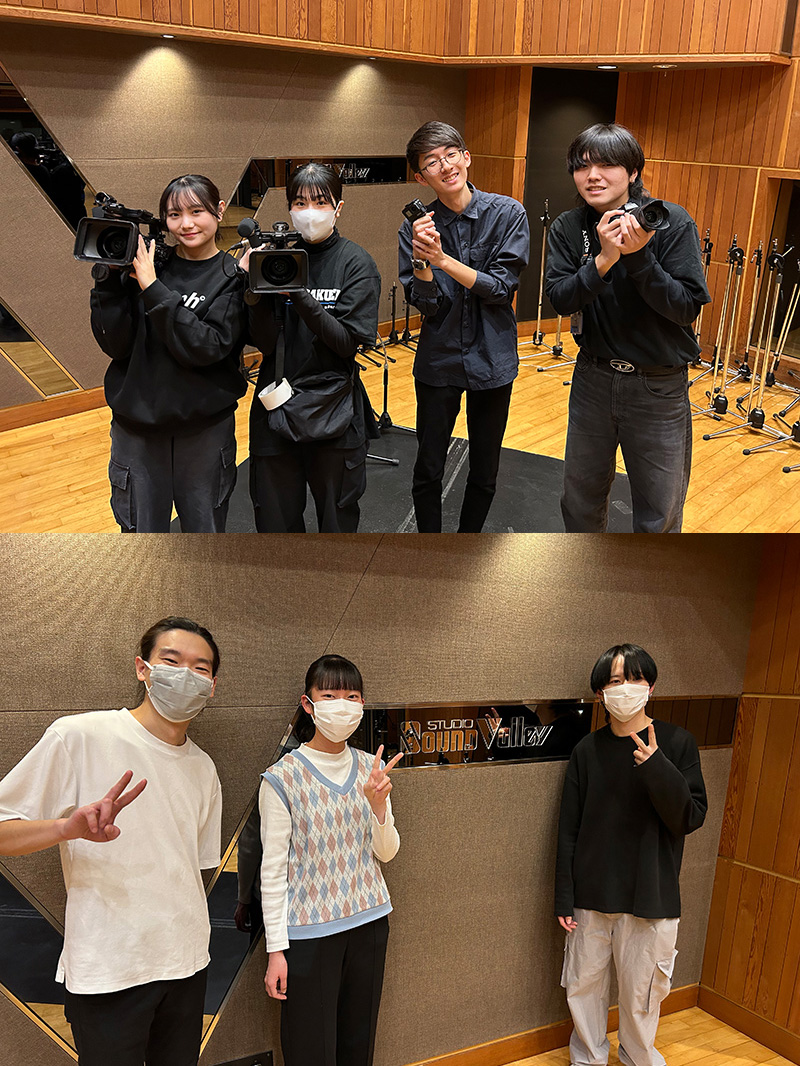 (上)放送技術科 学生
(下)音響技術科 学生