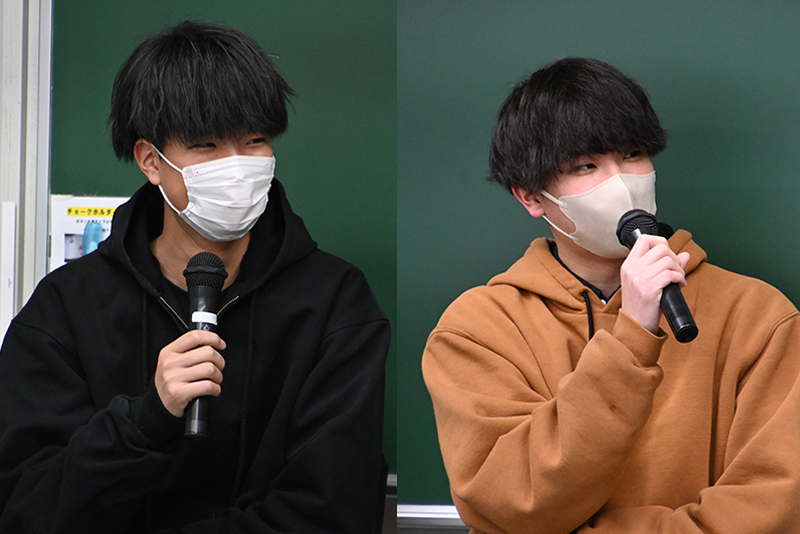 （左）田外隆太郎さん（22年度卒）／（株）ヌーベルバーグ
（右）須田悠介さん（22年度卒）／（株）東京サウンド・プロダクション