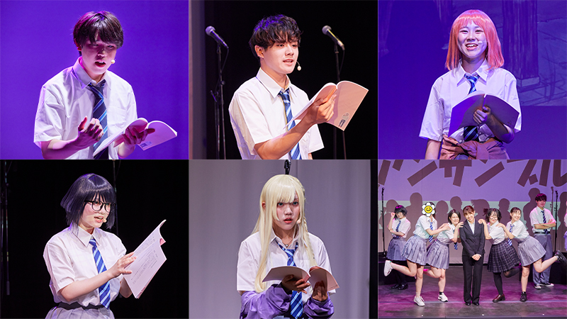 メインキャストの5人とアンサンブルのメンバー