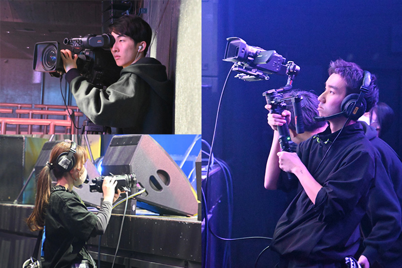 ステージ下でジンバルカメラを使った撮影も!カメラワークにこだわりました