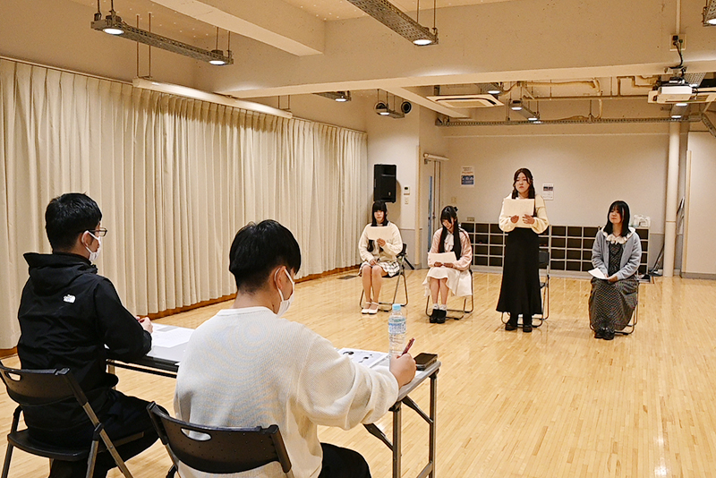 声優プロダクションのマウスプロモーションに来校いただき、入所オーディションを実施しました