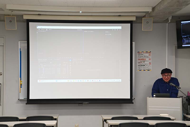 (株)GEMBAのCGディレクター・篠崎亨さん(90年度卒)が来校!