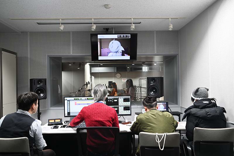 アニメーション・CG科×声優科×放送音響科!オリジナルアニメのアフレコ収録を実施