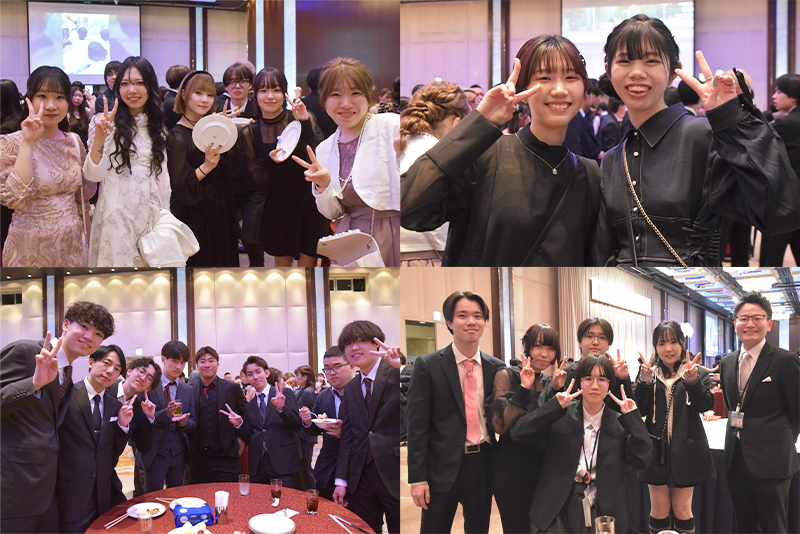 学生たちは在学中の思い出話に花を咲かせていました。