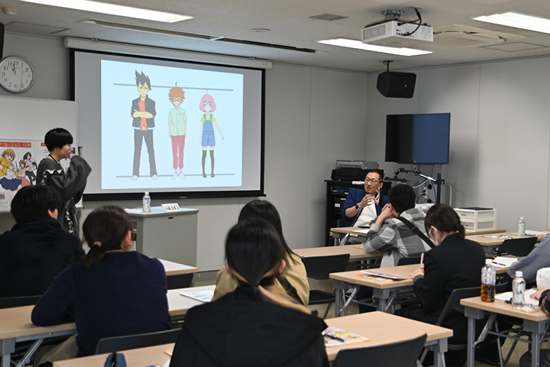 キャラクターデザイン・総作画監督・アニメーターの丸藤広貴さんを迎えた講座