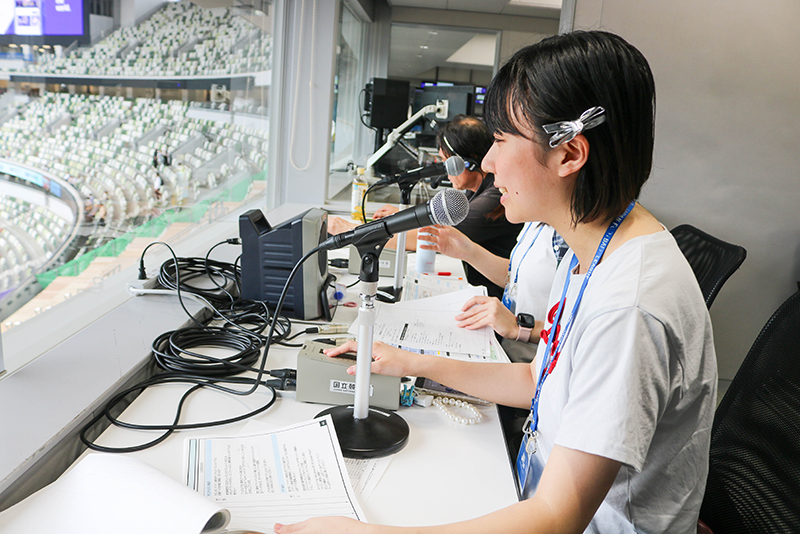 JFL最多入場者数記録を更新する16,755人の前でアナウンス!落ち着いて、しっかり読み上げることができました!