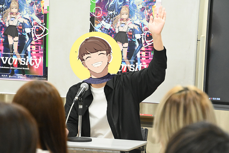 RIOT MUSIC取締役の久保元気さん。VSingerについて、新たな発見のあった貴重な授業となりました!