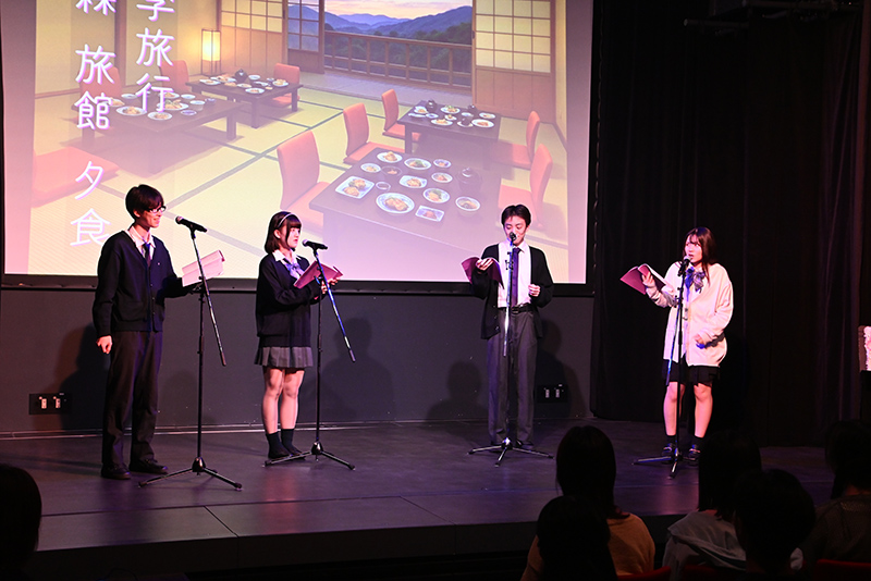 ヴォイスドラマ作品を1グループ1ストーリー披露。最終章をどのグループが演じるか、観客からの拍手の大きさで競い合いました!