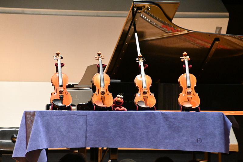 ヴァイオリンの聴き比べコーナーもありました!