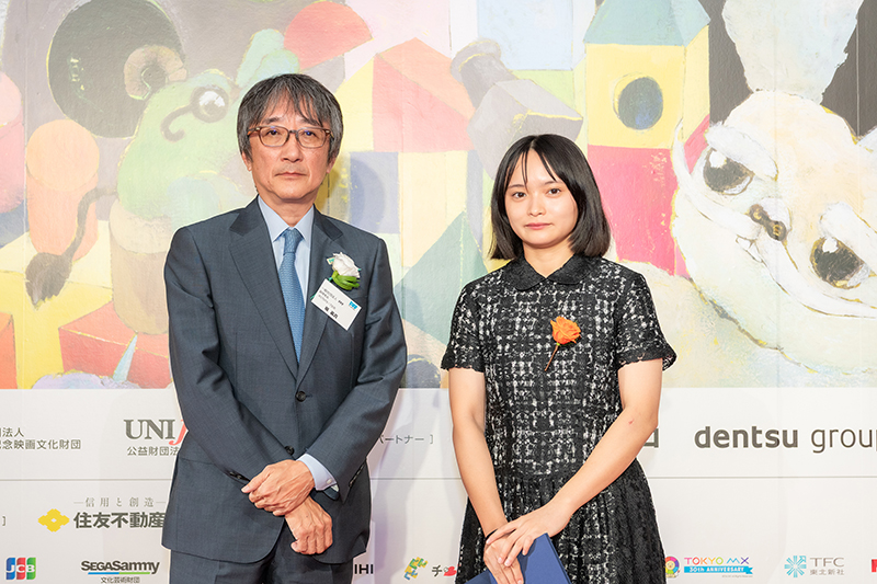 左：ポリプロ賞プレゼンターのホリプログループ・堀 義貴 会長
右：中里ふく監督