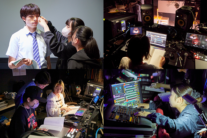 当日の映像や照明、音響、会場の装飾や舞台セットなどは、すべて学生が担当しました