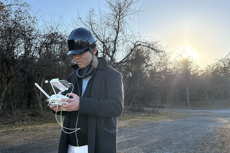 ドローンを使った撮影にも挑戦！