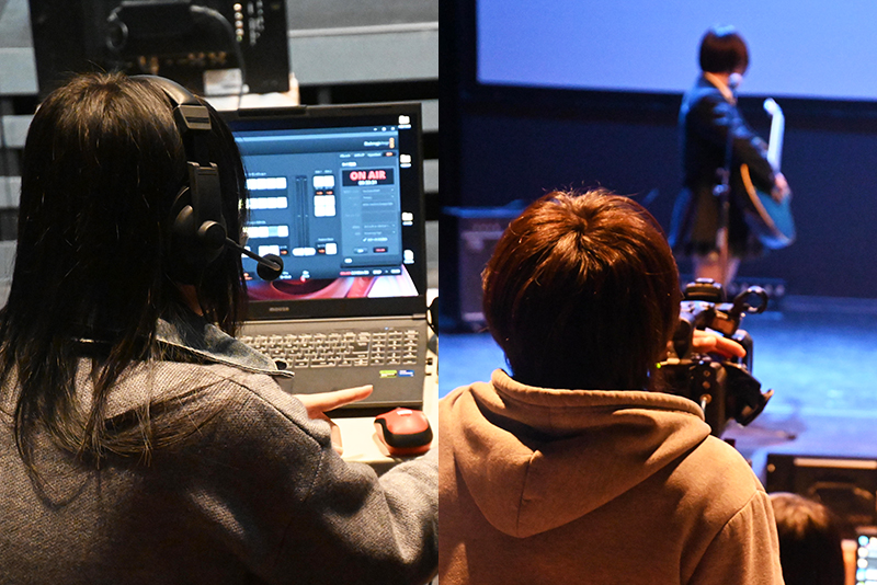 配信や撮影などのスタッフも学生が担当しました!