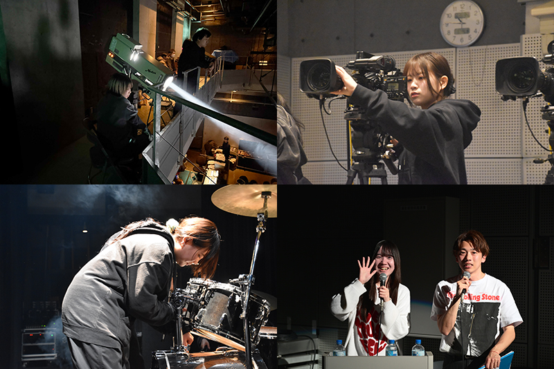 <p>当日の音響・照明・撮影・進行なども学生が担当</p>