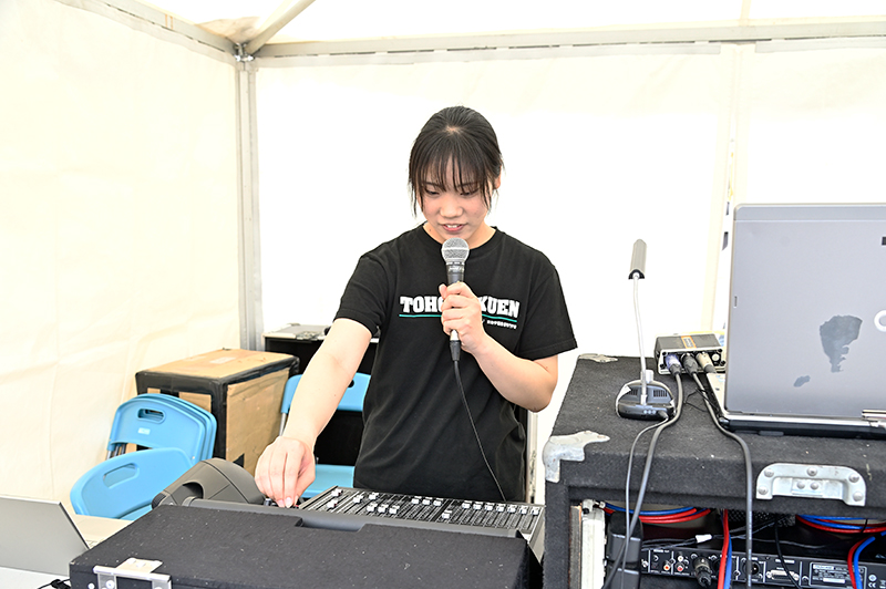 音響技術科の学生はGARDEN STAGEのPAサポートなどを担当しました