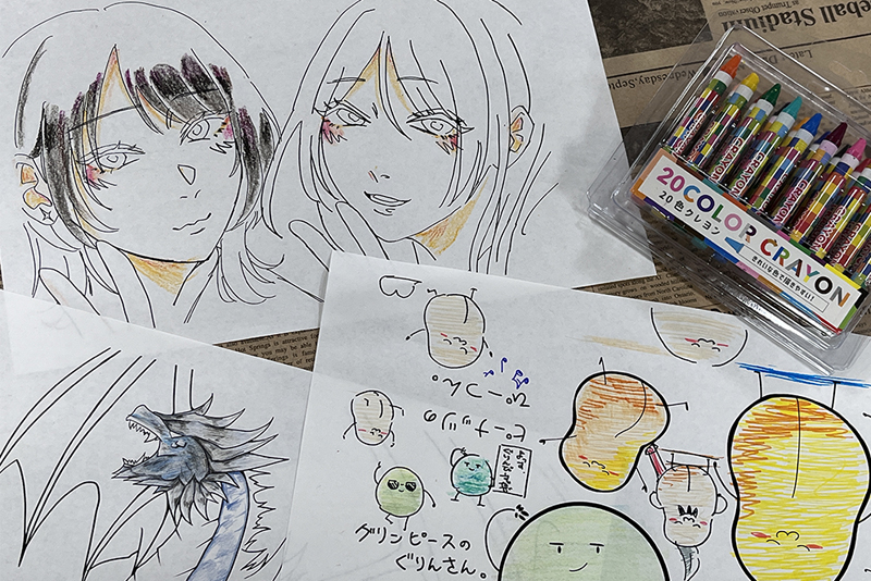 <p>ぬりえコーナーもあるよ</p>