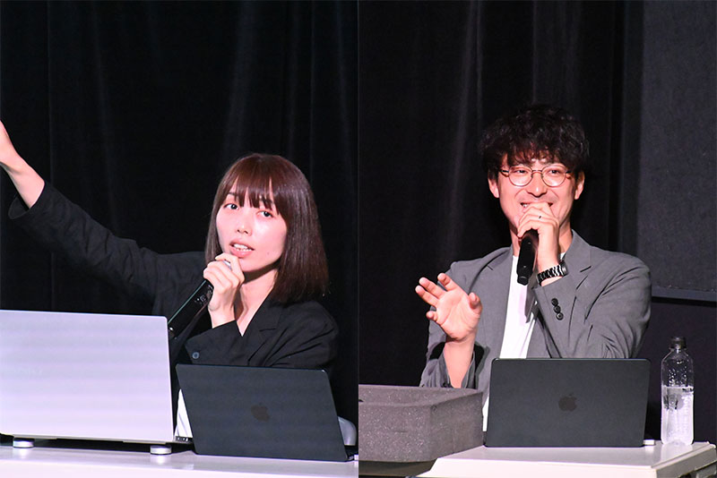 <p>松永さん・吉田さんから「メタジョブ」や「超主観VTuber採点」についてお話しいただきました</p>