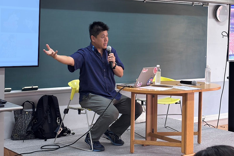 <p>ステイラックで新人開発を担当されている萩原剛史さんが来校！</p>